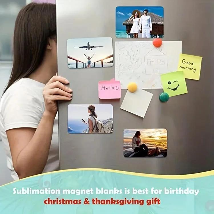 12/20 pcs Blank Sublimation Fridge Magnets for Home, Kitchen, Fridge, Oven, Wall Door Decoration or Office Calendar