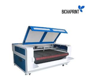 CNC Laser CO2 1810 con cama Rotatoria para corte de textiles y patrones