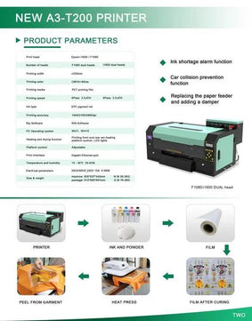 DTF A3 Printer with oven details