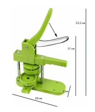 KIT Prensa para Chapitas o pines manual con molde de 58mm