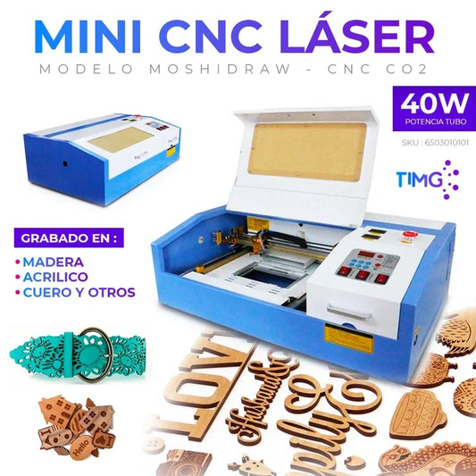 Mini CNC Láser Moshidraw 2030 tubo co2 40w