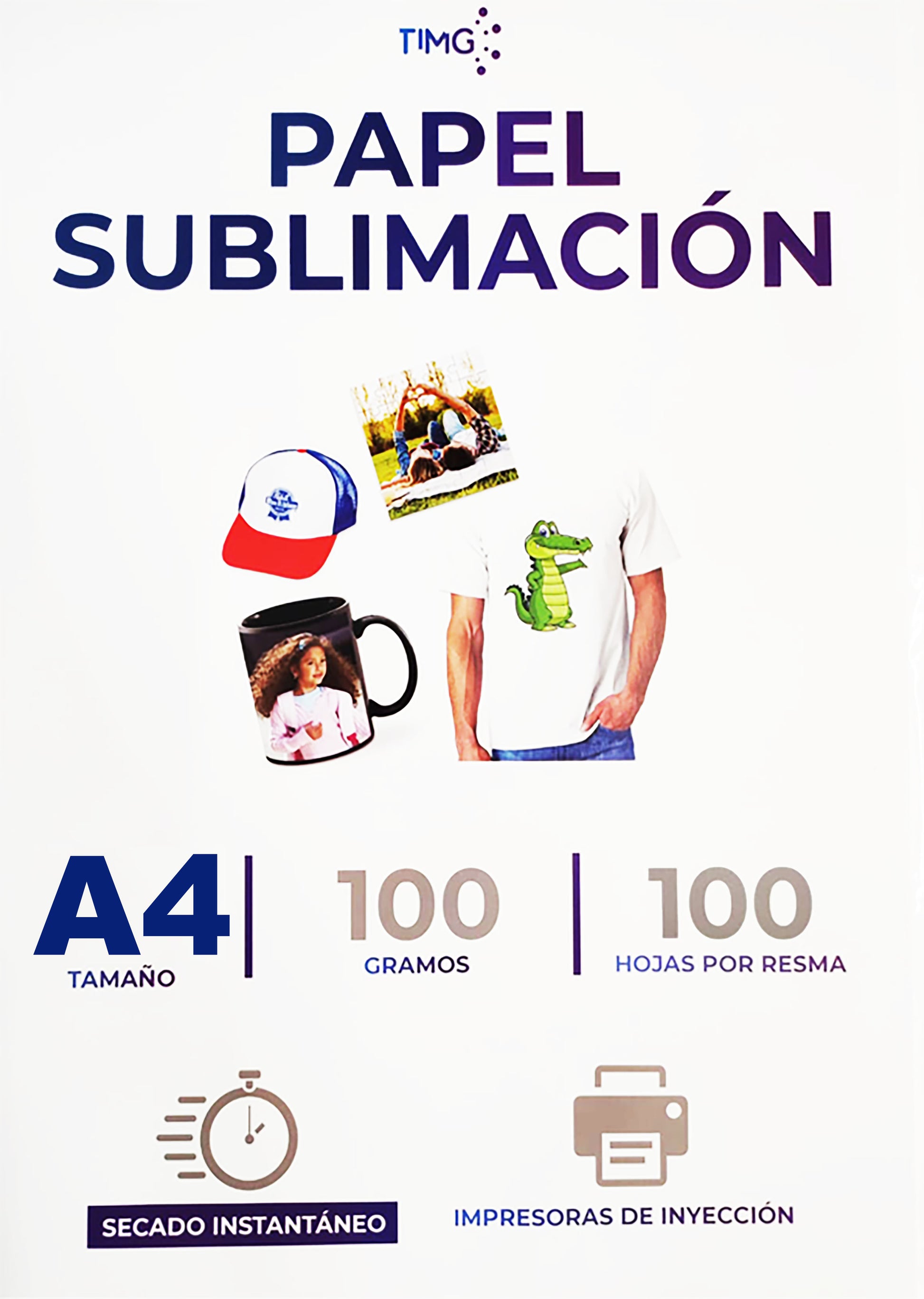 Papel sublimación A4 Secado instantáneo 100 hojas (ELIMINA EL CAMINO DE HORMIGA) Preventa