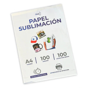 Papel sublimación secado instantáneo 100 hojas - 100 grs - A4 / A3