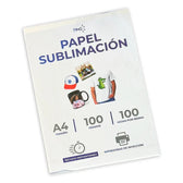 Papel sublimación secado instantáneo 100 hojas - 100 grs - A4