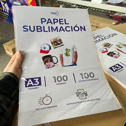 Papel sublimación secado rápido 100 hojas 100 gr A3 PREVENTA