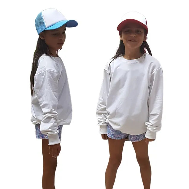 Polera Sublimable de Niños color Blanco Imprimible