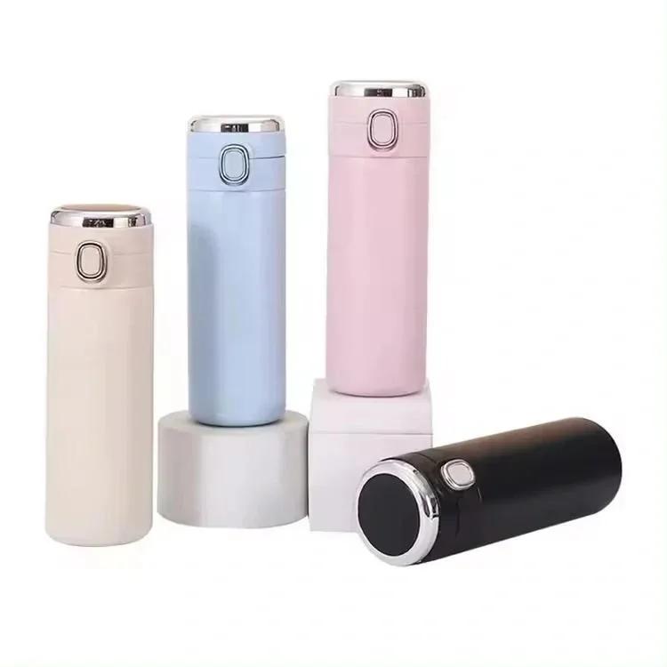 2024 Sublimation Water Bottle Outdoor Travel Double Wall Vacuum Flask Stainless Steel Tumbler Cup Led Temperature Display