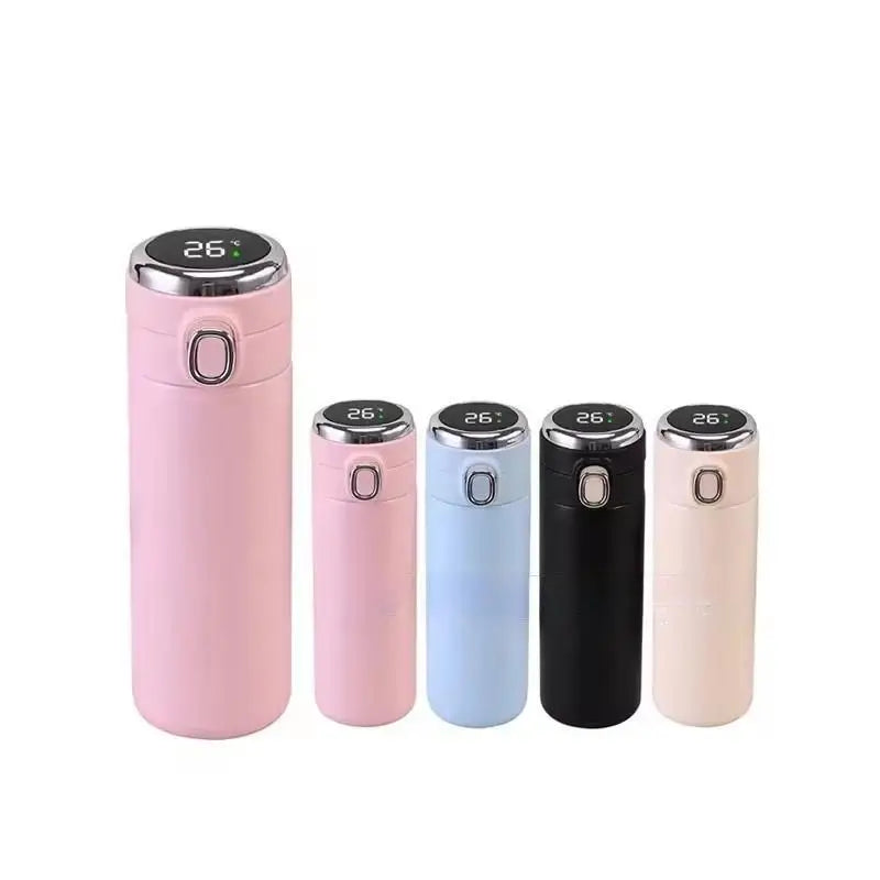 2024 Sublimation Water Bottle Outdoor Travel Double Wall Vacuum Flask Stainless Steel Tumbler Cup Led Temperature Display