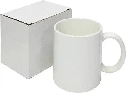 taza blanca para sublimar con caja